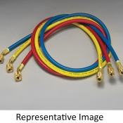 Yellow Jacket® PLUS II™ 21660 Charging Hose With Double Barrier Protection, CFC, HCFC, HFC, HFO, R-410A Refrigerant, Red