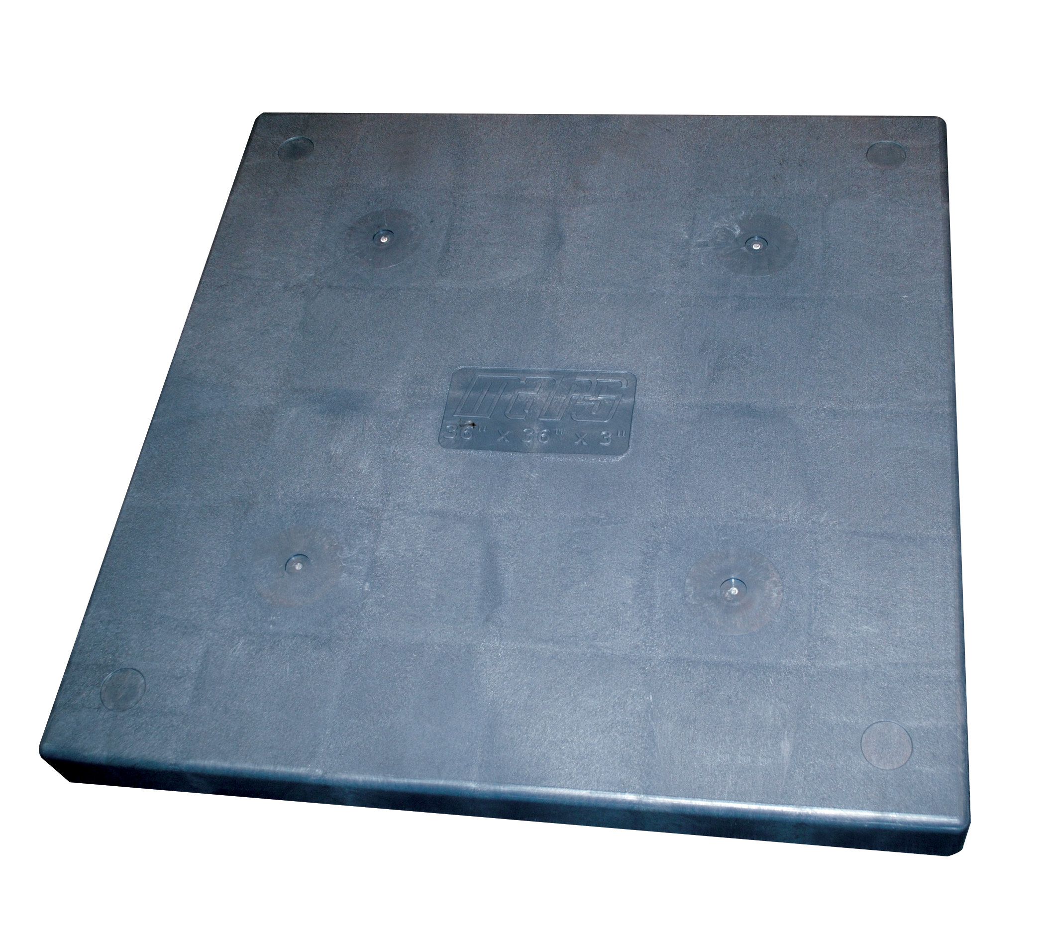 Mars 93595 A/C Condenser Pad, 1,320 lbs Load Capacity, 40" Overall Width, 40" Overall Depth, 3" Overall Height, Polypropylene, Textured, UV Stabilized, Dark Gray