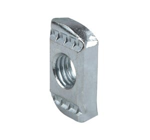 L.H. Dottie SSN38S Channel Nut w/ Short Spring, 3/8" Thread Size, Carbon Steel, Zinc Plated, 3/4" Width