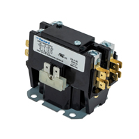 Packard C140A Definite Purpose Contactor, 1 Pole, 40 A (Inductive, 600 VAC), 50 A (Resistive, 600 VAC) Contact Rating, 24 VAC, 600 VAC, 1-Phase, 240 A (240 V), 200 A (480 V), 160 A (600 V), Box Lug, Spade Terminal Connection Type