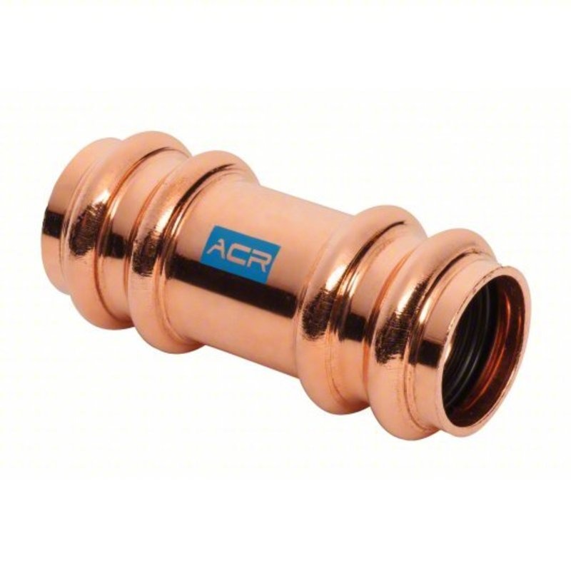 Streamline® RP10143 Coupling With Staked Stop, 3/8 in Press x 3/8 in Press, Copper