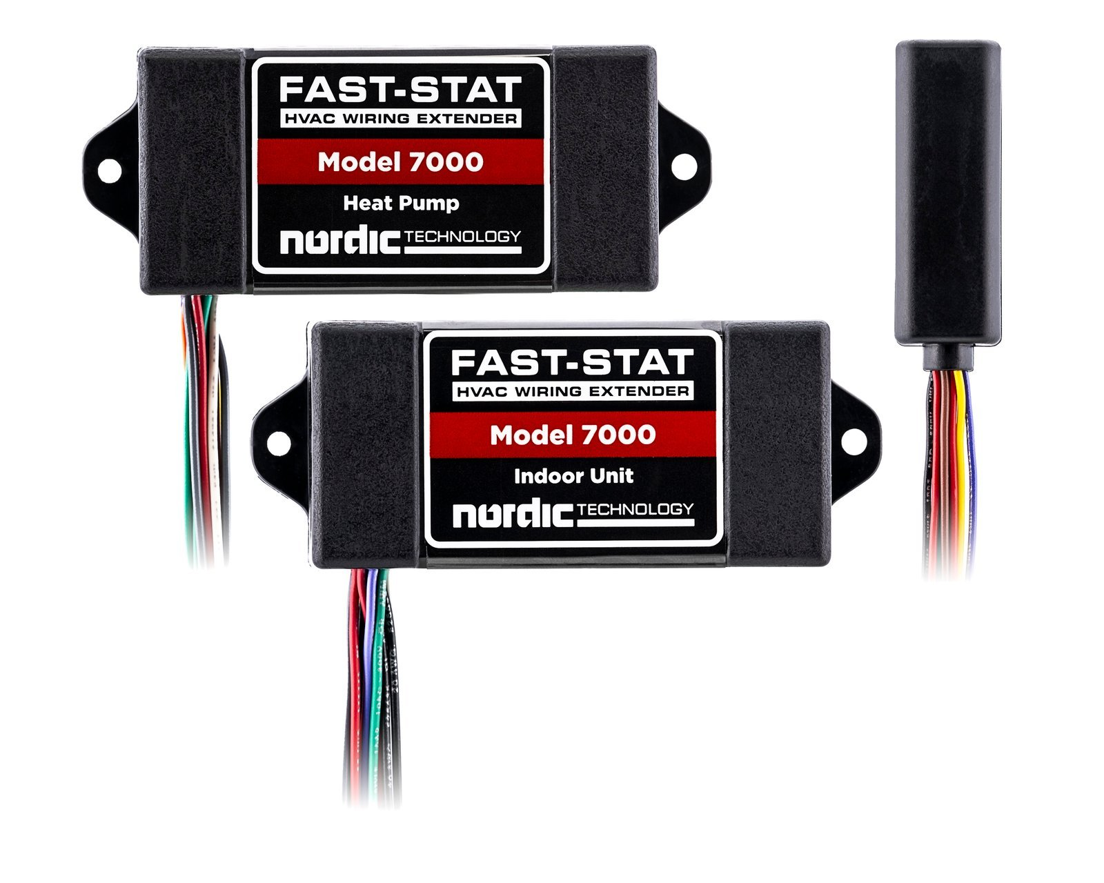 Nordic Technology FAST-STAT MODEL 7000 Wiring Extender, 23-28 VAC (Operating), 30 VAC (Max Operating), 24 V (Contact Rating), 2 A (Max Load), Black