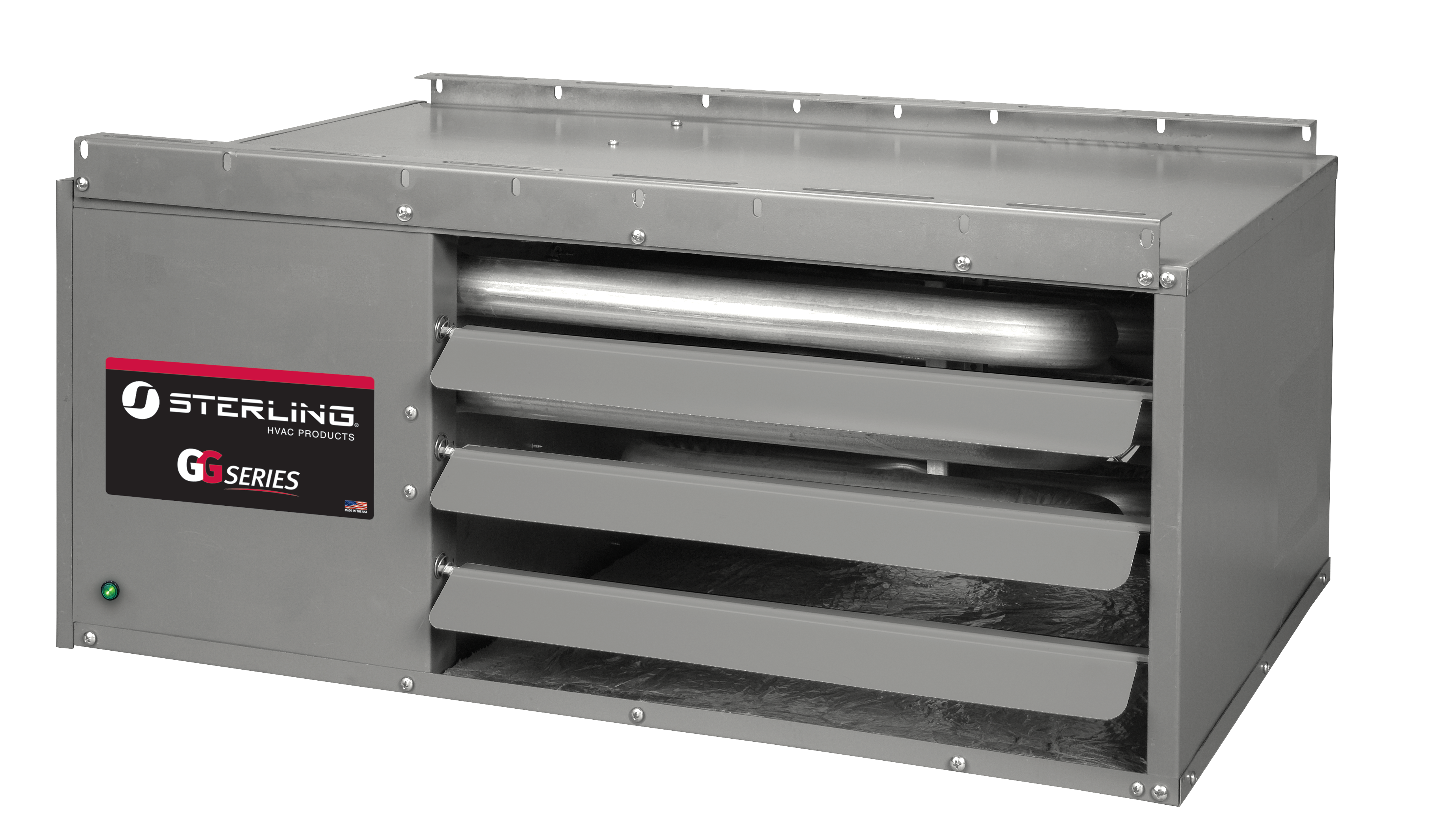 Sterling HVAC GG Series GG075A1NSA11 Low Profile Unit Heater, 75,000 BTU/hr (Input), 61,500 BTU/hr (Output), Natural Gas, 115/120 V, 60 W (Motor), NPT, 1/2" Connection Size, 1 Phase