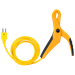 UEi Test Instruments ATTPC4 Grip Style K-Type Pipe Clamp Probe, K-Type Thermocouple, 32-176 °F Measuring Range, ± 0.6°F, 3/16"-1-7/16" (Pipe) Probe Diameter, 52.8" Wire Length, 0.1 °F Resolution, <30 Seconds Response Time