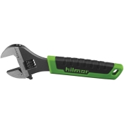 hilmor® 1885369 Adjustable Wrench, Imperial, Black/Green, 6 in L