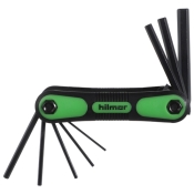 hilmor® 1891472 Metric Folding Hex Key Set, Metric, 1.5 mm, 2 mm, 2.5 mm, 3 mm, 4 mm, 5 mm, 6 mm, 8 mm, 8, Black Oxide