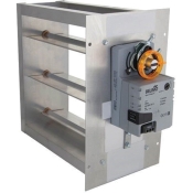 iO HVAC Controls TD-1612-BM Bottom-Mount Zone Damper, Rectangular Duct, 24 V, Power Close and Power Open, 60 s Open