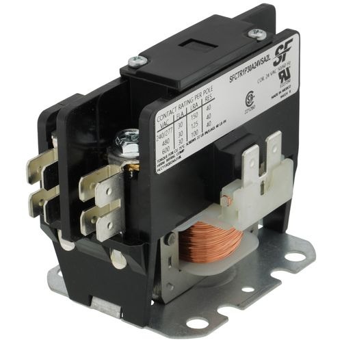 TRANE® SFCTR1P30A24VSA2L Contactor, 24 V Control, 1-Pole, 30 A Switching Current, Screw
