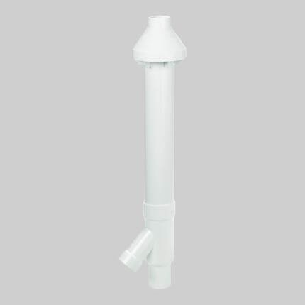 DiversiTech® CVENT-2 Concentric Vent, 2 in Intake, 2 in Exhaust, PVC, 60 in H