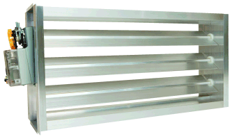 EWC Controls ND Series 8X18 ND Rectangular Motorized Damper, 8" x 18" Opening Size, Rectangular, 24 VAC, Slip-In, Side/Bottom Mount (Motor), 1.5 In. Wc. Pressure Rating, Power Open/Power Close, Non-Spring Return, 18 in-lb