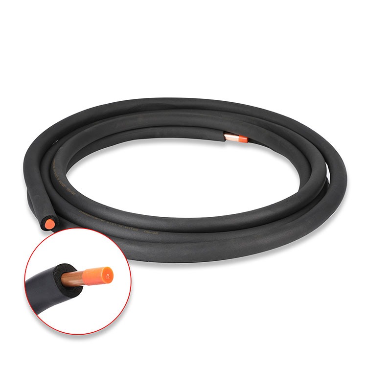 Wolverine Brass LS0014164S12CS Single Insulated Line Set, 1/4" Liquid Line Size, 164' Length, Copper (Tubing), Rubber (Insulation), Rubber Coated