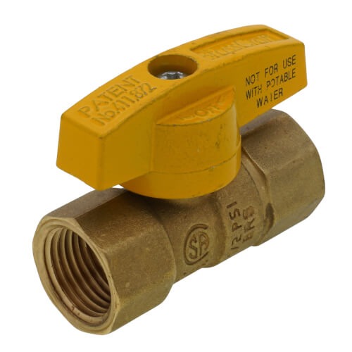 PLUMBMASTER® 56074 1/2 FIP Brass Gas Valve with Lever Handle