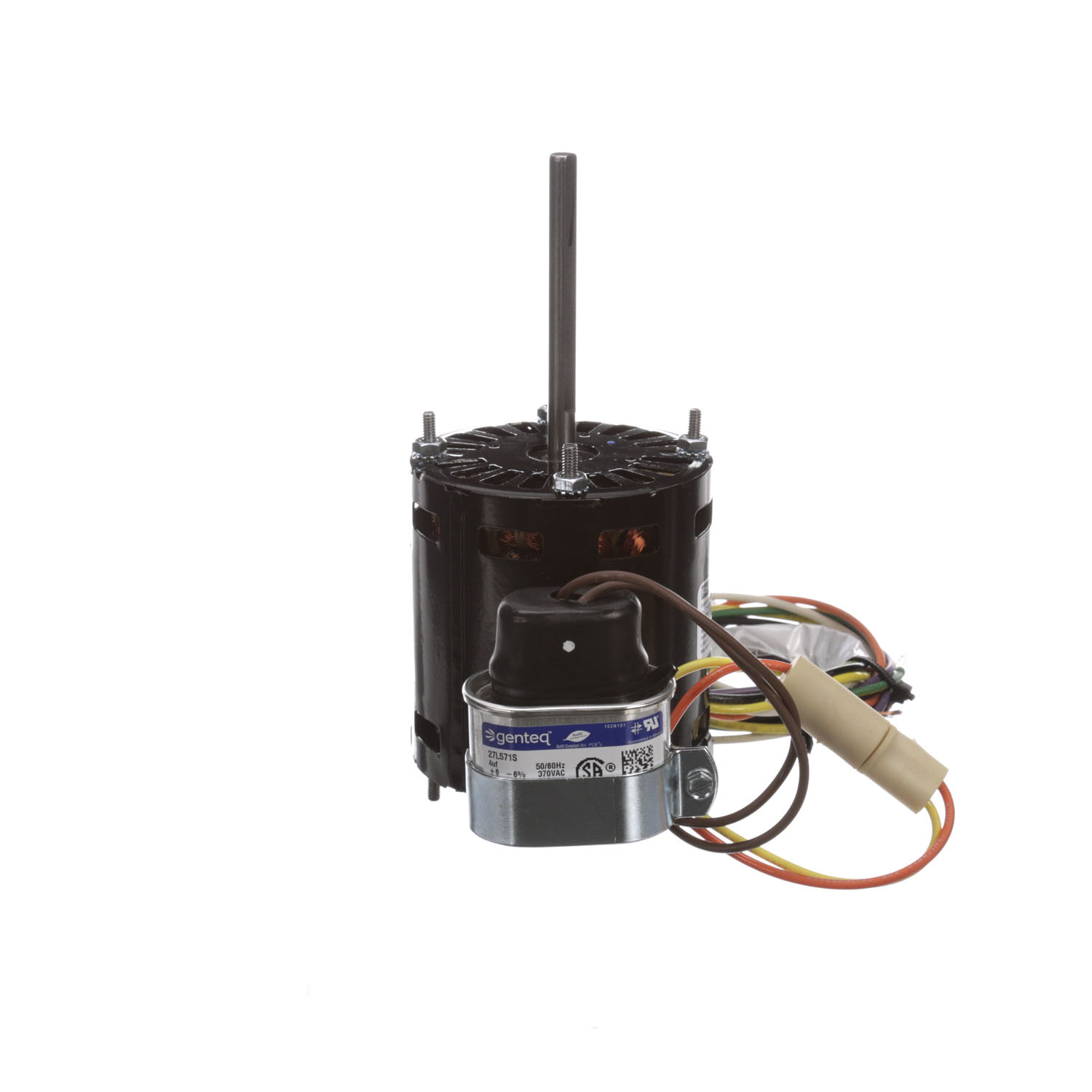 DiversiTech RESCUE 9721 Evaporator Fan Motor, 1/12 HP, 1/15 HP, 1/20 HP, 115/208/230 V, 1-Phase, 1,550 RPM, 1,350 RPM, 1 Speed, Belly Band Mount, Extended Studs (8-32 x 1/2"), Open Air Over