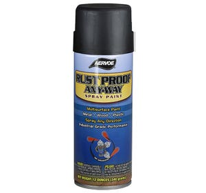 L.H. Dottie Rust Proof Any-Way 312 Enamel, Black, 16 Oz Net Content, Solvent Base, Flat, For Metal, Wood, Plastic, Nonporous Plaster, Rusted Metal, Resists Rust, Corrosion (>200 Hrs Salt Spray), Abrasion, Weather, Chemical Fumes, Motor Oil, Mineral Spirits, 11 Sq. Ft./Can (Practical At 2 Mil Dry), 22 Sq. Ft./Can (Theoretical At 1 Mil Dry) Coverage Area