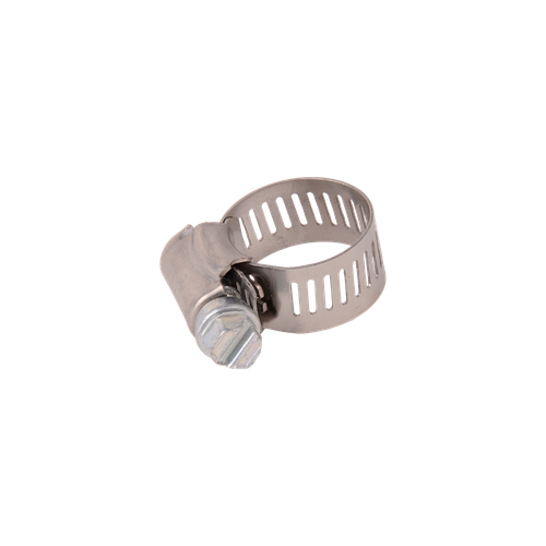 DiversiTech B-6H Worm Gear Hose Clamp, #6 Nominal Size, 7/16" Minimum Clamp Diameter, 25/32" Maximum Clamp Diameter, 300 Series Stainless Steel (Band), Plated Steel (Screw, Housing), Worm Drive, Type "F", 1/4" (Nut Size), 5/16" (Slotted Hex Head Screw) Bolt Size, 1 Bolt