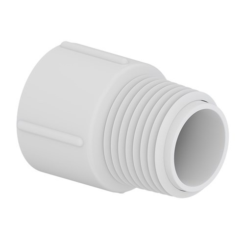 Tigre 436-007 Male Adapter, 3/4 in, 3/4 in, MIPT, Slip, PVC, White, Schedule/Class: SCH 40, Adapter