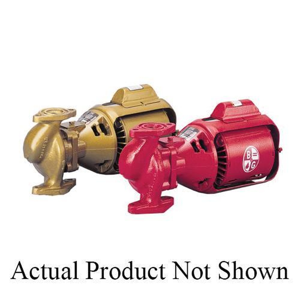 Bell & Gossett 100 Series 100-BNFI 106197LF Circulator Pump, 0 to 33 gpm, 115 V, 1.75 A, 60 Hz, 125 psi Max Pressure