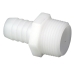 DiversiTech® 701-014B Male Adapter, 5/8 in, Barbed, 3/4 in, MIPT, Material Construction: Nylon, White