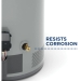 GE RealMAX Platinum GG50S12BXR Short Water Heater, 50 gal Capacity, Natural Gas Fuel, 40000 Btu/hr Heating Input
