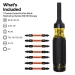 KLEIN TOOLS® 32315HD 15-in-1 Impact-Rated Multi-Bit Torsion Zone Ratcheting Screwdriver, 1/4 in Drive, 15 -Piece, Yes