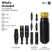 KLEIN TOOLS® KNECT™ 32500HDRT 11-in-1 Impact-Rated Ratcheting Screwdriver/Nut Driver, #1, #2, 3/16 in, 1/4 in, T25 Bit