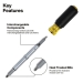 KLEIN TOOLS® 32500MAG 11-in-1 Magnetic Screwdriver/Nut Driver, 1/4 in, 5/16 in, 3/8 in Drive, 11 -Piece, Magnetic: Yes