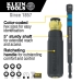 KLEIN TOOLS® 32950 Ratcheting Power Nut Driver, SAE, 1/4 in, 5/16 in, 3/8 in, 7/16 in, 1/2 in, 9/16 in Nut, Hex Drive