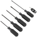 KLEIN TOOLS® 85446BLK Blackout Screwdriver Set, #1, #2, 3/16 in, 1/4 in Bit, 6 -Piece, Magnetic: Yes, 12.63 in L, Steel