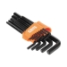 KLEIN TOOLS® LS12 Long Hex Key Set, SAE System of Measurement, Chamfered End, Steel, 3 to 7 in L, 12 Keys