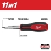 Milwaukee® 48-22-2761 11-in-1 Multi-Bit Screwdriver With SQ, 1/4 in, 3/8 in Drive, #1, #2, 3/16 in, 1/4 in, T10, T15 Bit