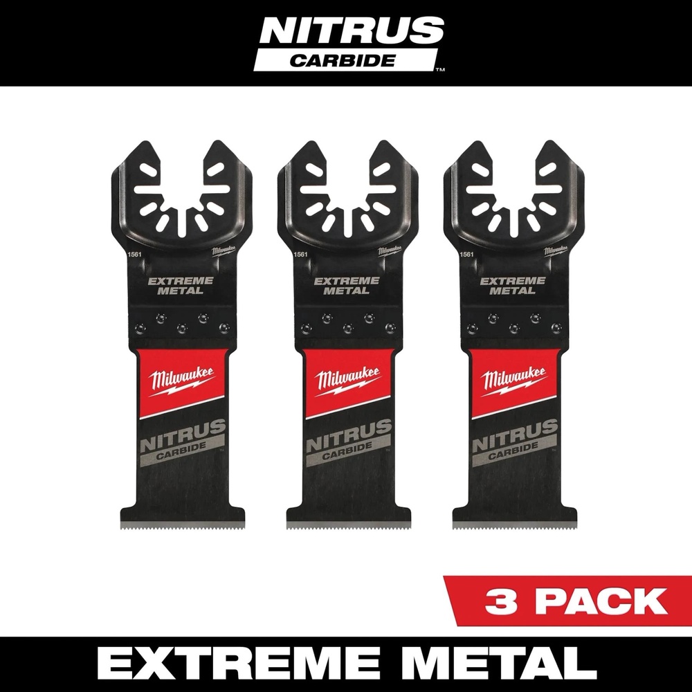 Milwaukee® NITRUS CARBIDE™ 49-25-1563 Multi-Tool Blade, 2 in L Blade, Carbide Blade