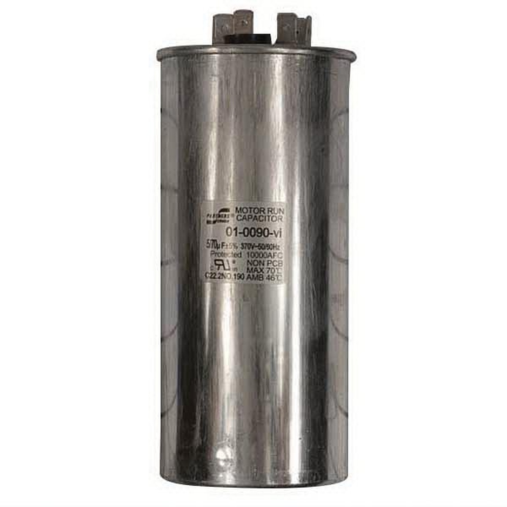 NORDYNE 01-0090 Run Capacitor, MFD Rating: 70+5 uF, 370 VAC, Round