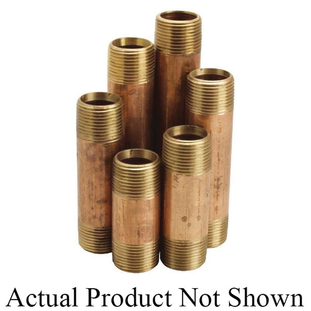 PLUMBMASTER® 83226 Nipple, 3/4 in MIP x 3/4 in MIP, 6 in, Brass