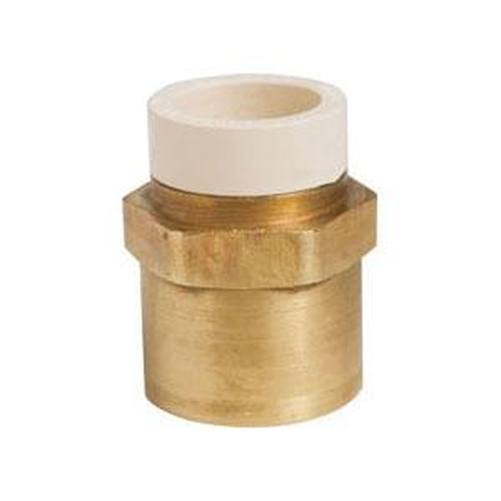 Sioux Chief 647-CG2 Straight Adapter, 1/2 in CPVC x 1/2 in FIP, Brass