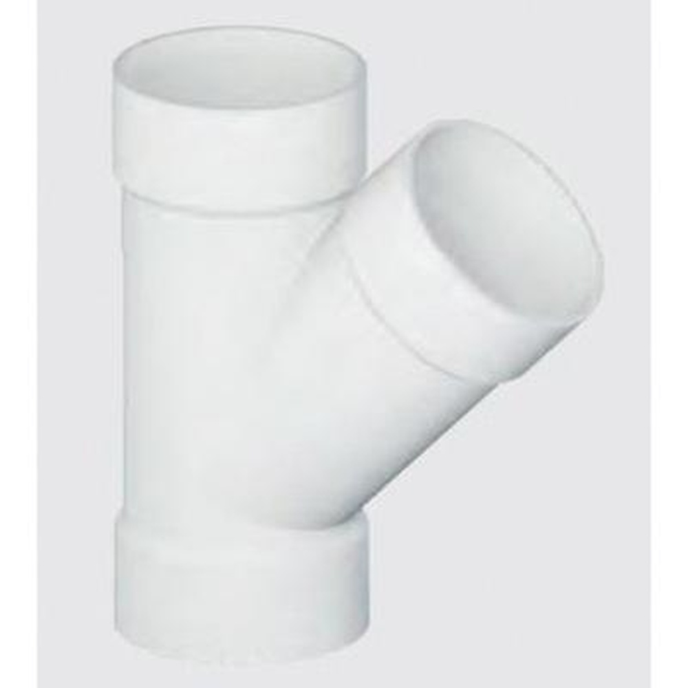 TIGRE 36-6558 Pipe Wye, 4 in Hub x 4 in Hub x 4 in Hub, PVC, SDR 35