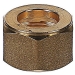 TRANE® NUT01223 Nut, Hex Head, 3/4-20 Thread, 7/8 in L, Brass, Brushed Nickel, Nut Fastener, Nut