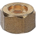 TRANE® NUT01223 Nut, Hex Head, 3/4-20 Thread, 7/8 in L, Brass, Brushed Nickel, Nut Fastener, Nut