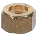 TRANE® NUT01223 Nut, Hex Head, 3/4-20 Thread, 7/8 in L, Brass, Brushed Nickel, Nut Fastener, Nut