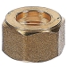 TRANE® NUT01223 Nut, Hex Head, 3/4-20 Thread, 7/8 in L, Brass, Brushed Nickel, Nut Fastener, Nut