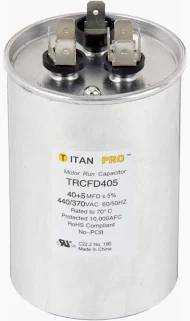 DiversiTech® TRCFD405 40 MFD 440/370V ROUND RUN CAPACITOR