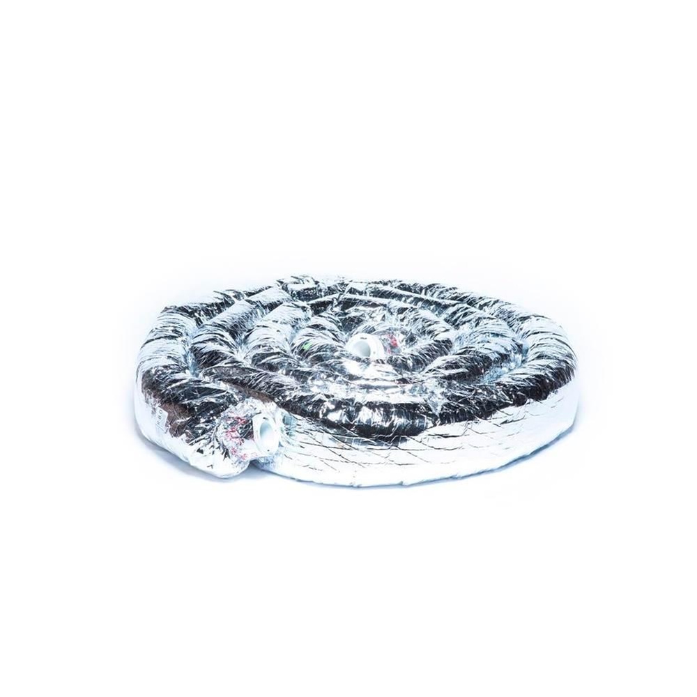 Supply Tubing, TFS, Couplings Attached, Aluminum, 2 in ID x 25 inL, R-8.0 (100 ft. per box)