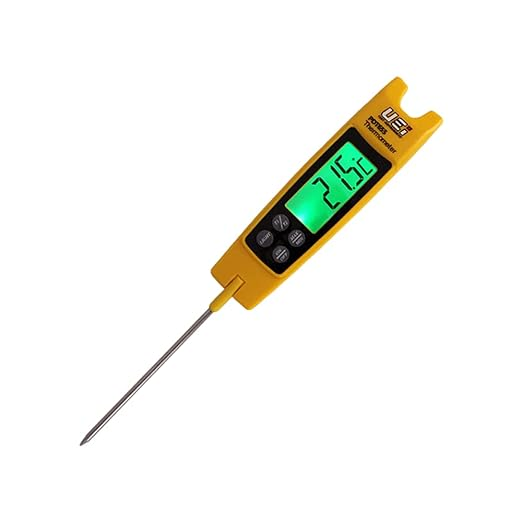 UEi Test Instruments PDT655 Differential Folding Pocket Thermometer, -58-572 °F, 5" Probe Length, Digital Readout, 0.1 °F (From -19.9 °F - 199.9 °F), 1 Degree (Otherwise) Resolution, ± 1.8 °F (-22 - 302 °F), ± 4 °F (Otherwise), 1 Second Response Time, Folding Probe Connection Type