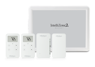 Water Furnace IntelliZone2 INTELLIZONE2GSR Zoning System, â‰¤6 (Variable Speed), â‰¤4 (Dual Capacity), â‰¤2 (Single Speed) Zones, Auto, Manual Changeover, 18-30 VAC, 350 mA (Input Current, 24 VAC); 5 A (Damper Outputs Fused), 3-9/10" H x 5-1/4" W x 19/20" D (Thermostat) Dimensions, G90 Galvanized Steel, Galvanized