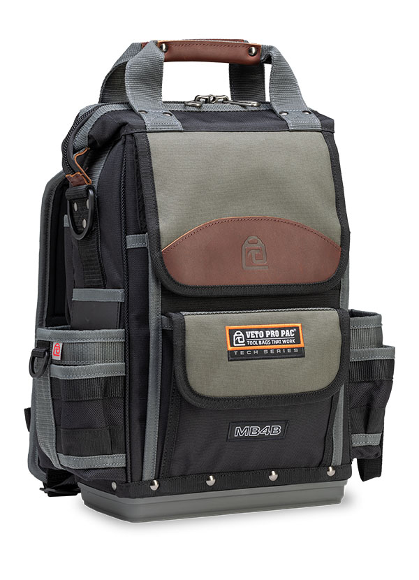 Veto Pro Pac Tech Series MB4B Meter Backpack Bag, 12 (Exterior) Pockets, Zipper (Gate Mouth Style, #10 Locking), Nylon (Body), Polypropylene (Base), 40 lbs Weight Capacity, 1 (Customizable Storage Bay) Compartments, 17" Height, 15" Width
