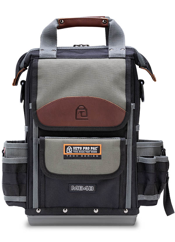 Veto Pro Pac Tech Series MB4B Meter Backpack Bag, 12 (Exterior) Pockets, Zipper (Gate Mouth Style, #10 Locking), Nylon (Body), Polypropylene (Base), 40 lbs Weight Capacity, 1 (Customizable Storage Bay) Compartments, 17" Height, 15" Width