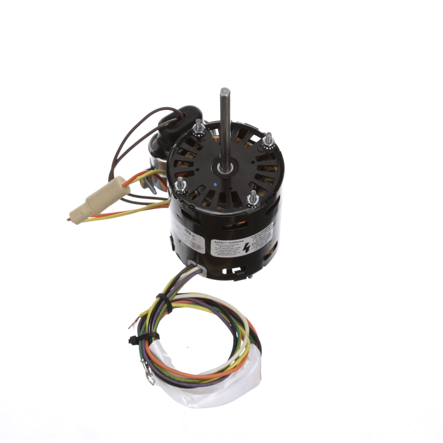 DiversiTech RESCUE 9721 Evaporator Fan Motor, 1/12 HP, 1/15 HP, 1/20 HP, 115/208/230 V, 1-Phase, 1,550 RPM, 1,350 RPM, 1 Speed, Belly Band Mount, Extended Studs (8-32 x 1/2"), Open Air Over