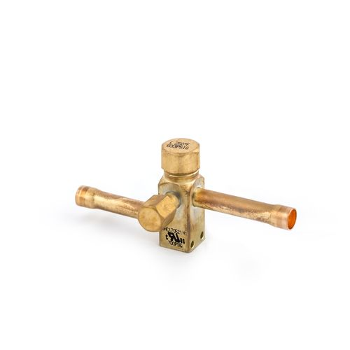 DiversiTech SERVICE-BAR-3-S-T Service Valve, 3/8" Nominal Size, ODF, Refrigerant (A2L, R-22, R134a, R407C, R-410A) Media, 664.7 PSI, -22-248 Â°F (Fluid), Alloy Brass, Manual