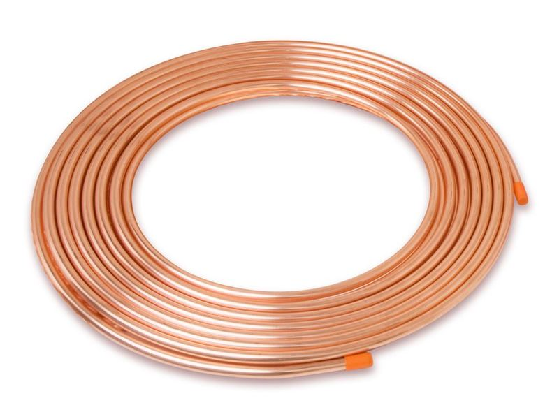 Wolverine Brass DA04050 Copper Tubing Coil, 1/4" Outside Diameter, 600" Length, C12200 Copper, Seamless, Annealed Construction, Annealed Hardness, 1125 PSI (@ 250Â°F) Working Pressure, 250 Â°F (Maximum)