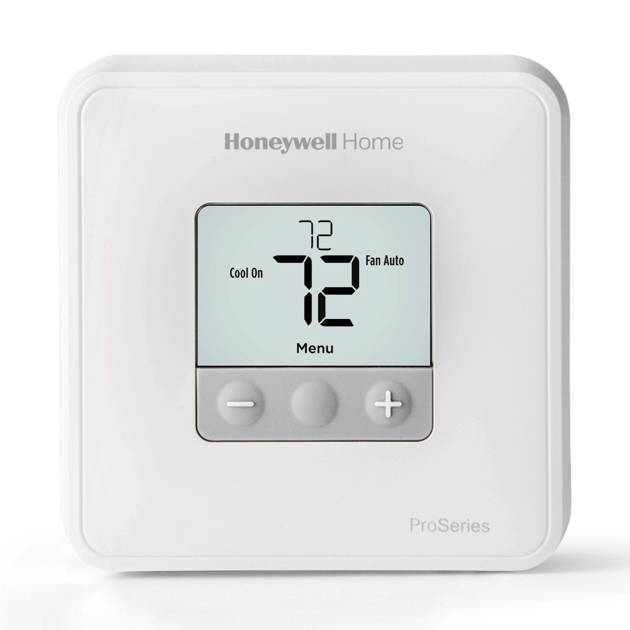 Resideo T1 Pro TH1110D2009-1035 Non-Programmable Thermostat, 1 H / 1 C, Terminals (R, RC, C, W, O/B, Y, G) Via UWP Mounting System, 20-30 VAC, 750 Mvdc (W Heating), Dual Powered, Manual Changeover, LCD (Backlit), 32-90 Â°F (Heating), 50-99 Â°F (Cooling) Temperature Settings