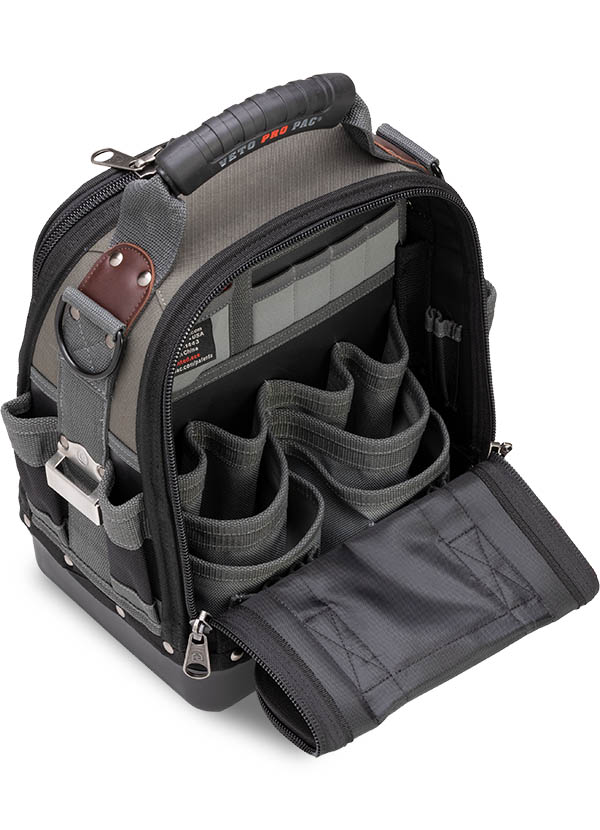 Veto Pro Pac Tech Series TECH-MCT Compact/Tall Tool Bag, 44 Pockets, Zipper, Nylon (Body/Tool Pocket Fabric), Polypropylene (Base), 30 lbs Weight Capacity, 2 Compartments, 14" Height, 12" Width